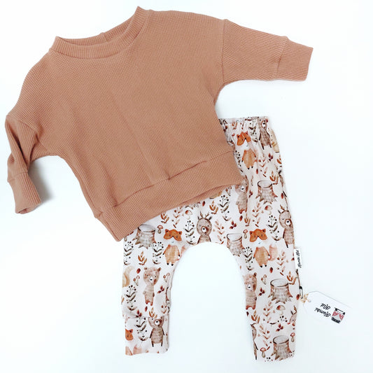 Terracotta Waffle Dolman Top