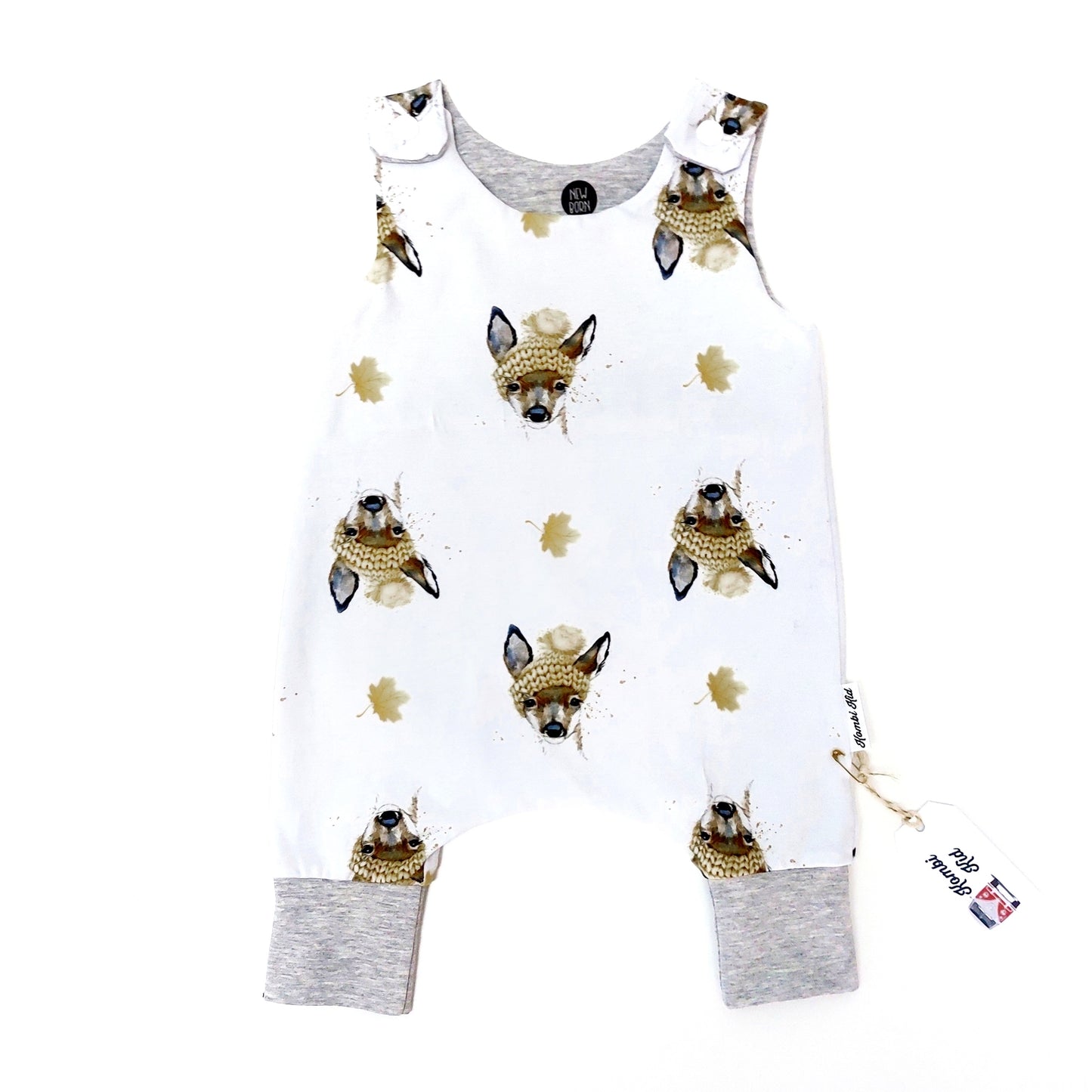 Woodland Beanie Deer Harem Romper