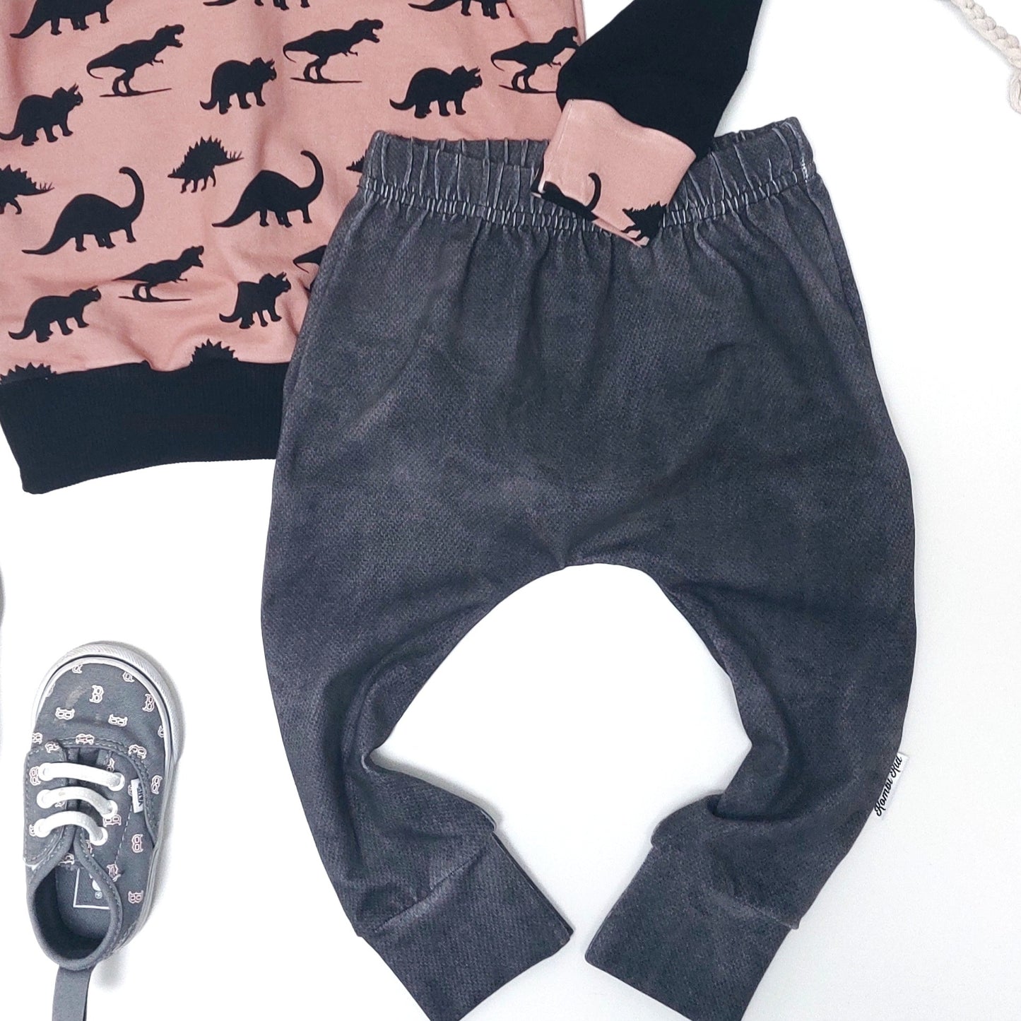 Harem Pants - Faux Denim Grunge