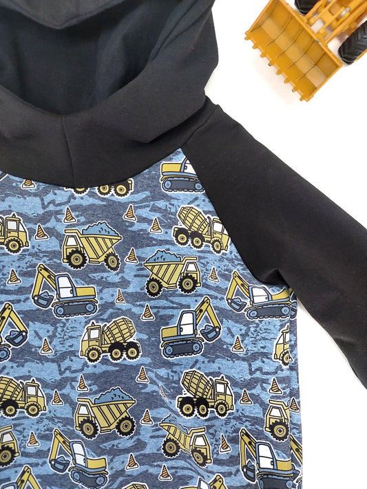 Diggers on Blue Hoodie