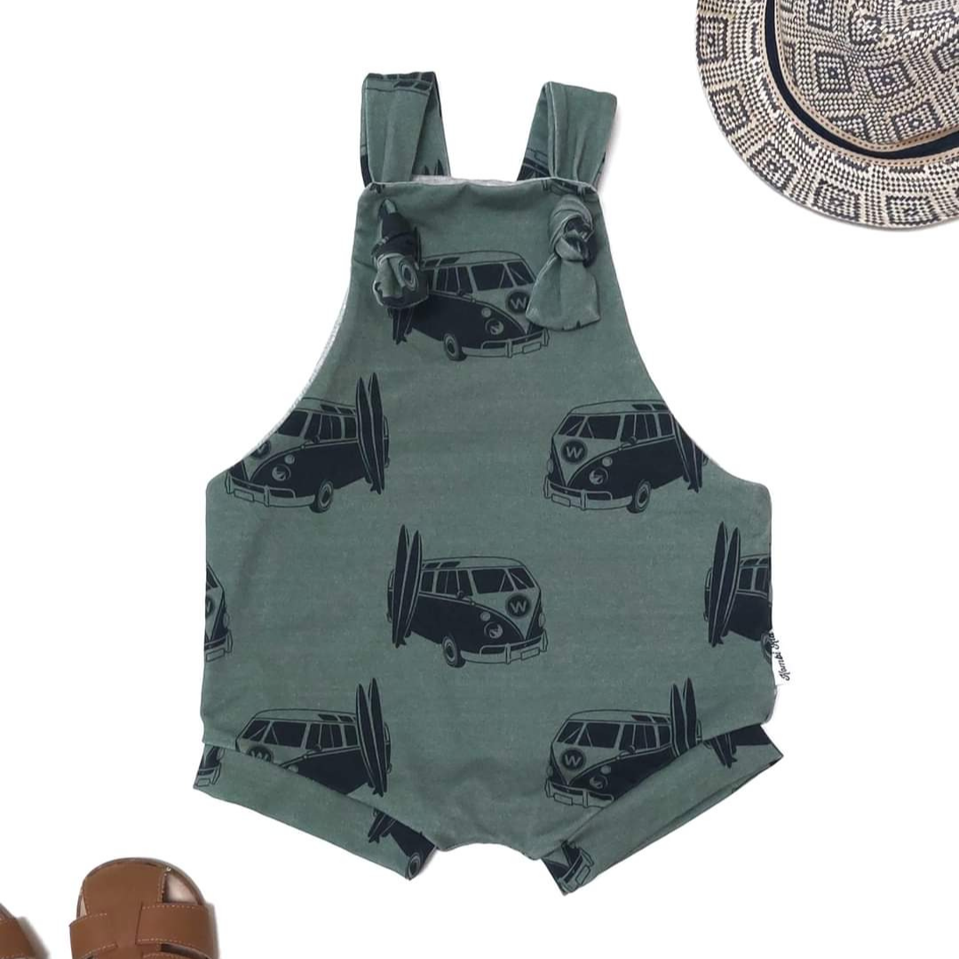 Shortie Overalls - Sage Camper