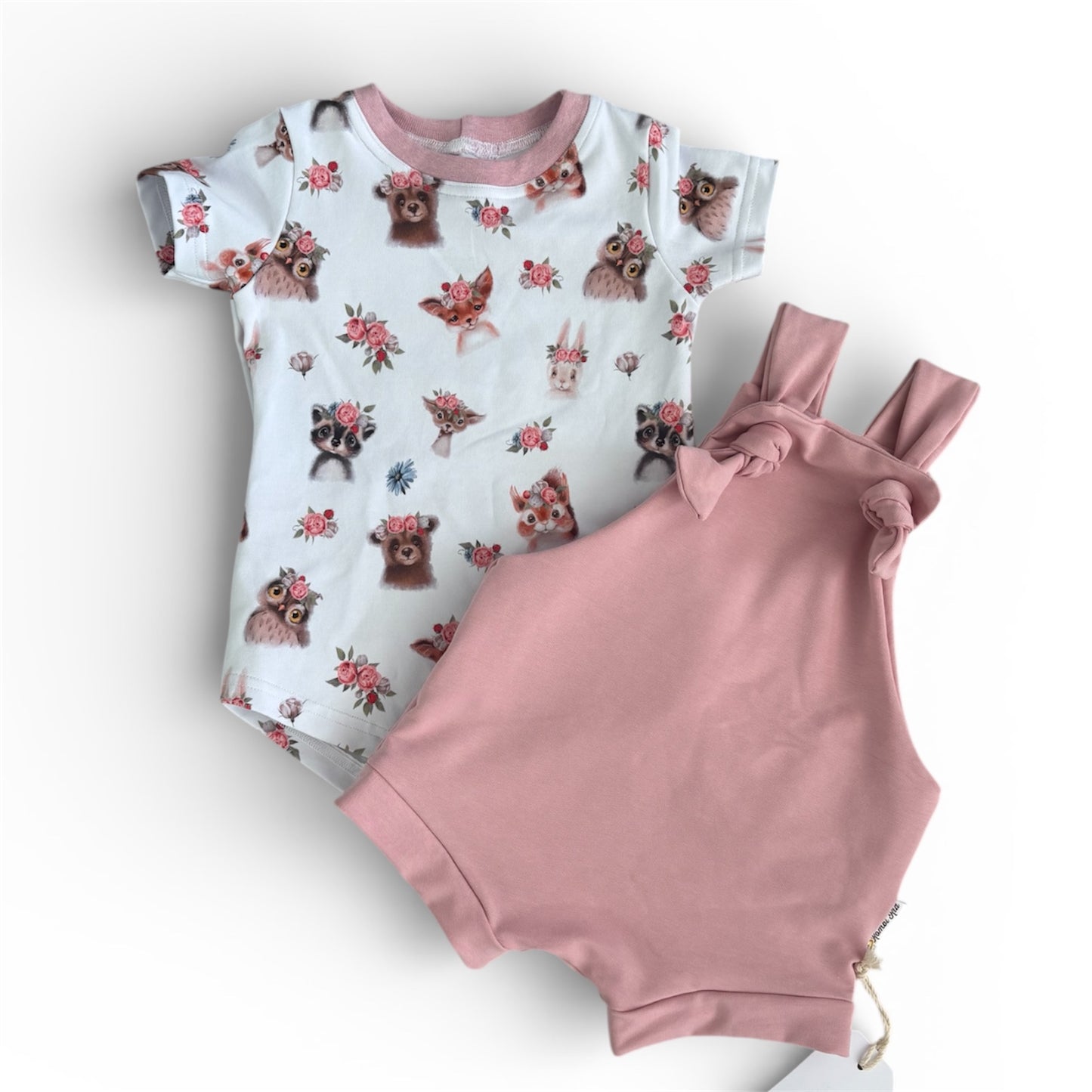 Pink Shortie Overalls