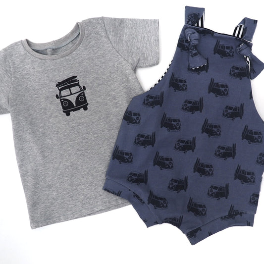Shortie Overalls - Denim Blue Camper