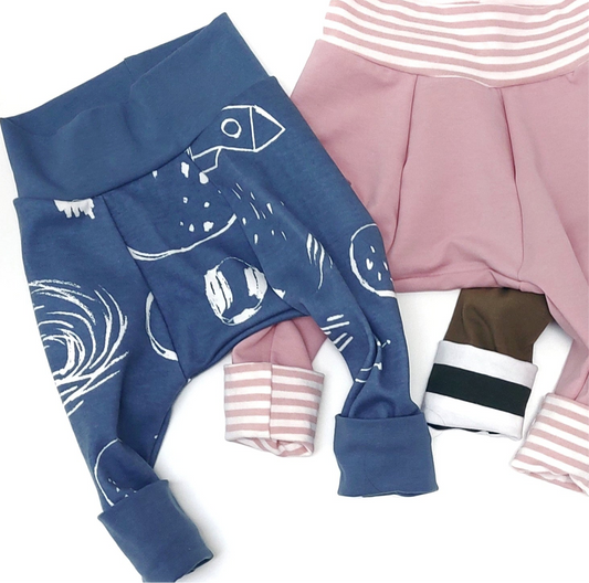 Blue Galaxy Big Butt Baby Pants
