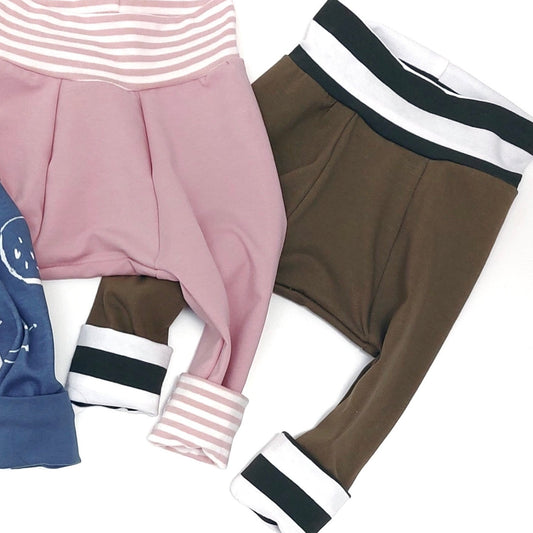 Khaki Stripe Big Butt Baby Pants
